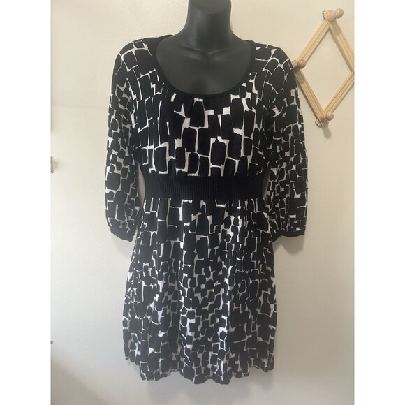 White House Black Market Knit Giraffe Print Dress Medium - Picture 1 of 6
